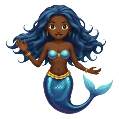 A scary African mermaid  sticker