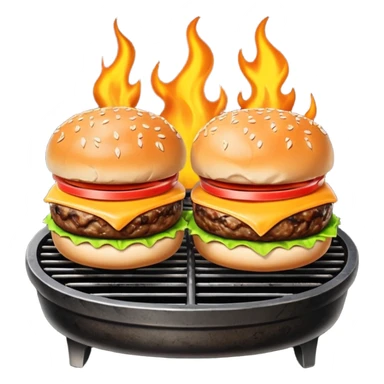 grilling burgers sticker