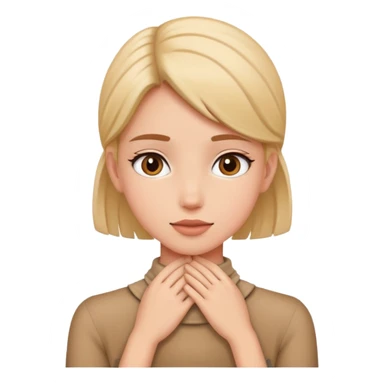 girl with hands around neck sticker