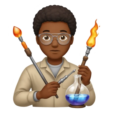 Glass Blower black man sticker