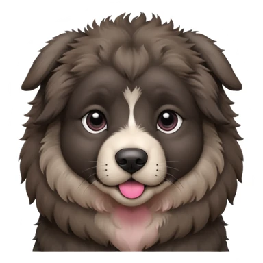 A dark-colored Caucasian Shepherd puppy with cropped ears sticker