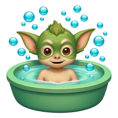 Gremlin at the spa sticker