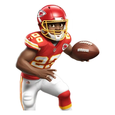 Chiefs football player sticker