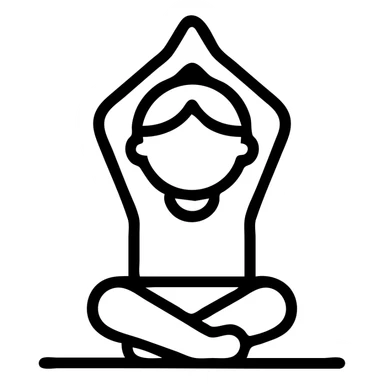 icon on the theme of kids yoga classes.  sticker