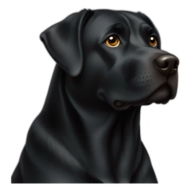 Black fat labrador sticker