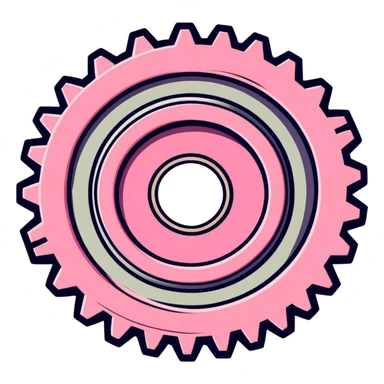 Pink gear sticker