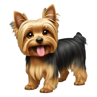 yorkie with tongue out sticker
