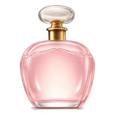 Delicate vintage light pink perfume bottle sticker