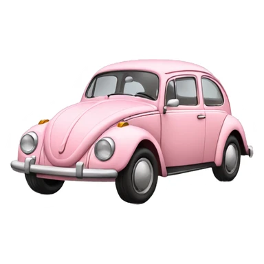 light pink old volkswagen car sticker