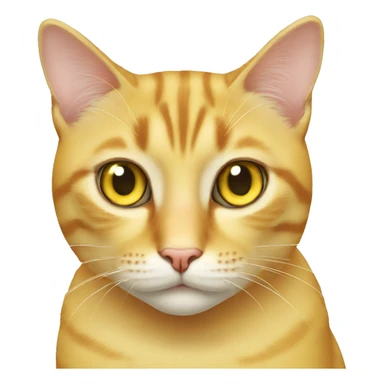 cat with just one eye, yellow cat sticker
