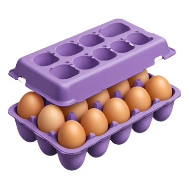 purple big egg carton sticker