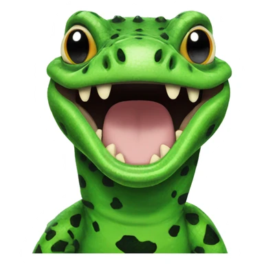 Green Gila Monster Face sticker
