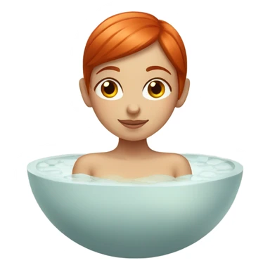 Red hair girl in spa relaxing  sticker
