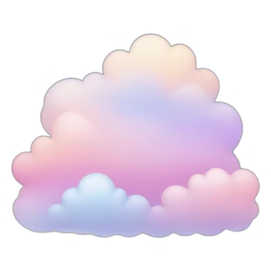 Pastel gradient hue clouds sticker
