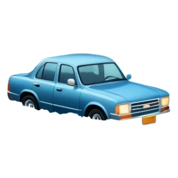 showing a flood disaster scene with strong water waves overflowing streets, partially submerged houses and cars, dark cloudy sky sticker