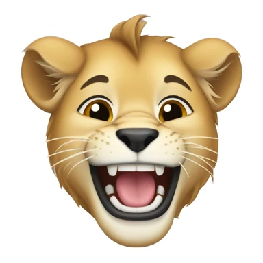 lioness laughing sticker