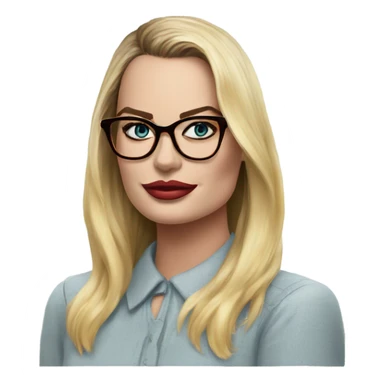 :Margot Robbie: glasses  sticker