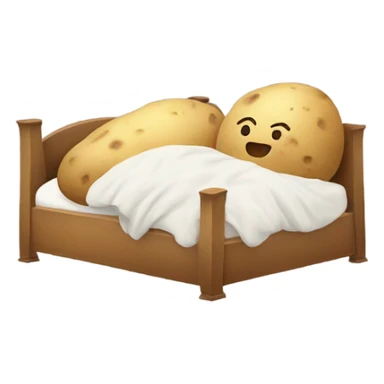 Potato in bed sticker