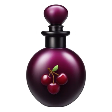 Black cherry perfume bottle sticker