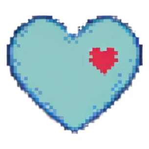 heart pixel art sticker