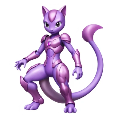 Pokemon legendary glitter purple and pink mewtwo sticker