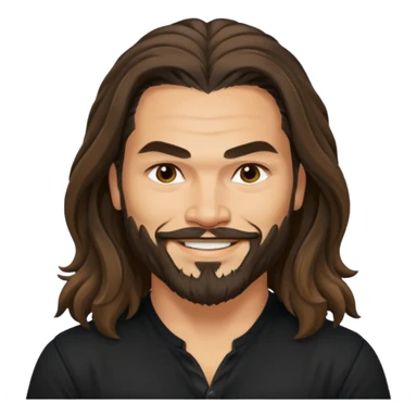 Blue eyes Jason mamoa longer hair smiling black shirt tan sticker