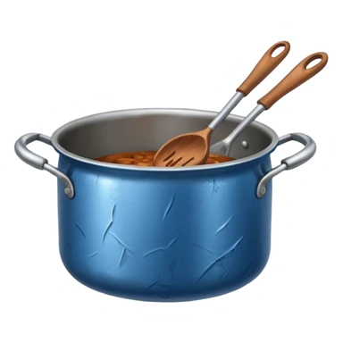 cooking pot blue  sticker