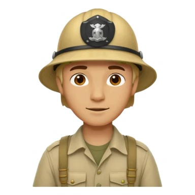 a man in jungle sticker