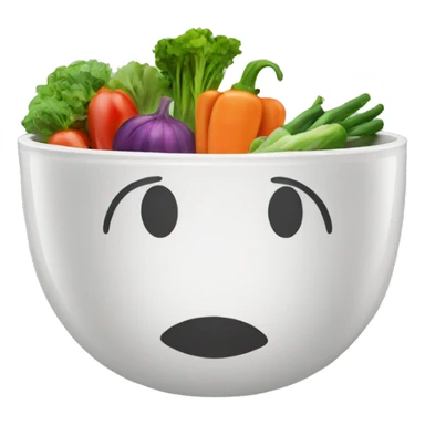 Bowl with vegetables  sticker