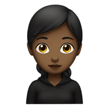 lonely girl in black sticker