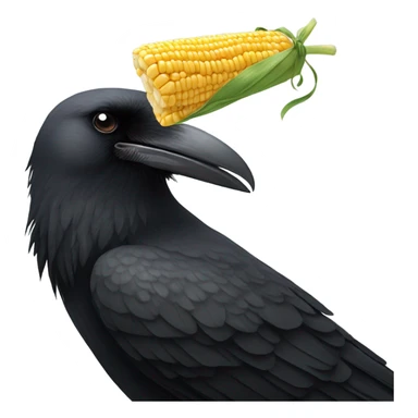 Shooting crow eating corn sticker