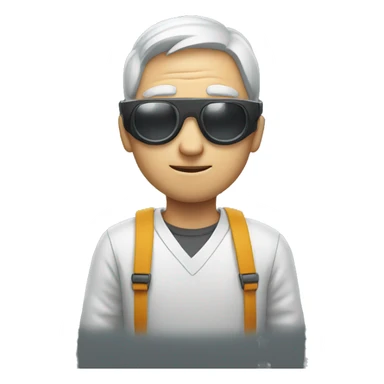 BLIND MAN whith photocamera sticker