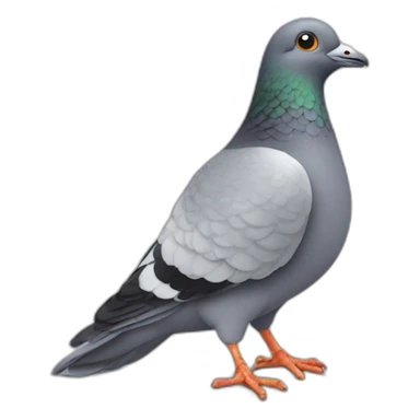 Pigeon français avec une baguette sticker