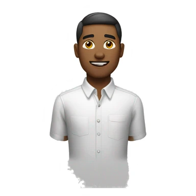 male in white shirt sticker