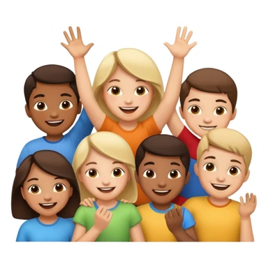 children playing sticker