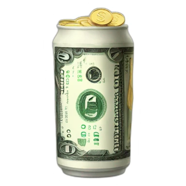 Money with beer sticker