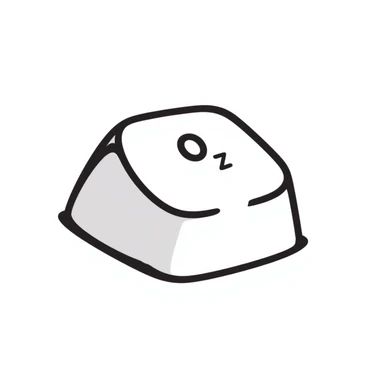 Number 0 keycap, keyboard button with the digit zero sticker