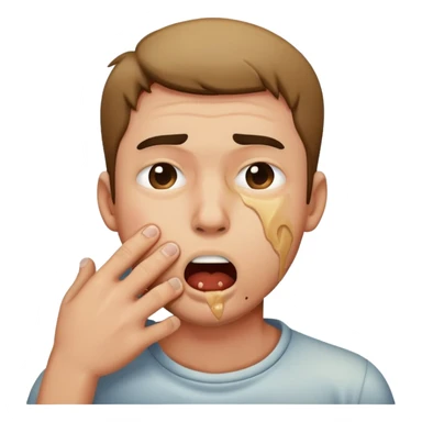 a man choking him self sticker