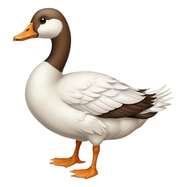 goose with a human feet sticker