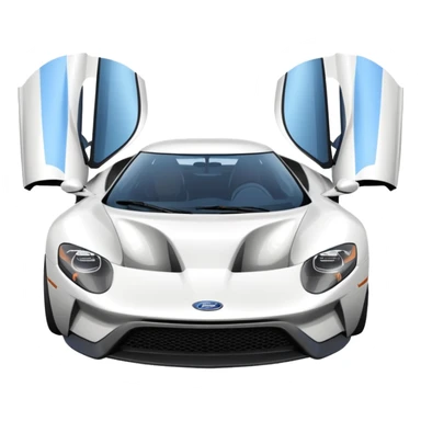 white ford gt sticker