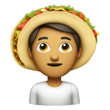 Person with the body of a taco sticker