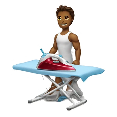ironman ironing clothes sticker