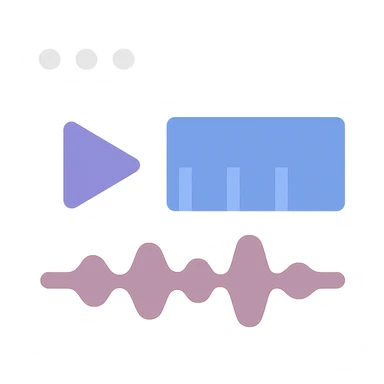 flat color minimal video editor icon, no text sticker