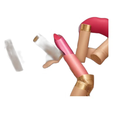 Kylie Jenner holding her lipstick lips sticker