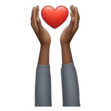 person holding arms over head with the arms bended to make a heart sticker