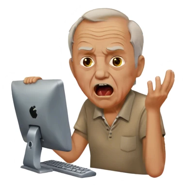 old man yells at linux sticker
