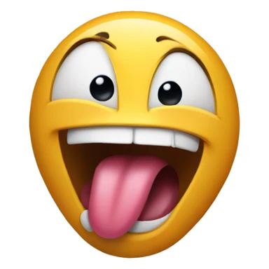 Face with tongue sticking out and shaking around  sticker