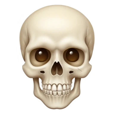 Skull confused sticker