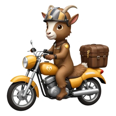 Goat on motorbike sticker
