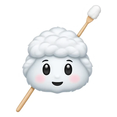 A q-tip emoji sticker